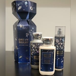 NWT DREAM BRIGHT 3PC GIFT SET Shower Gel Body Lotion Fragrance Bath & Body Works